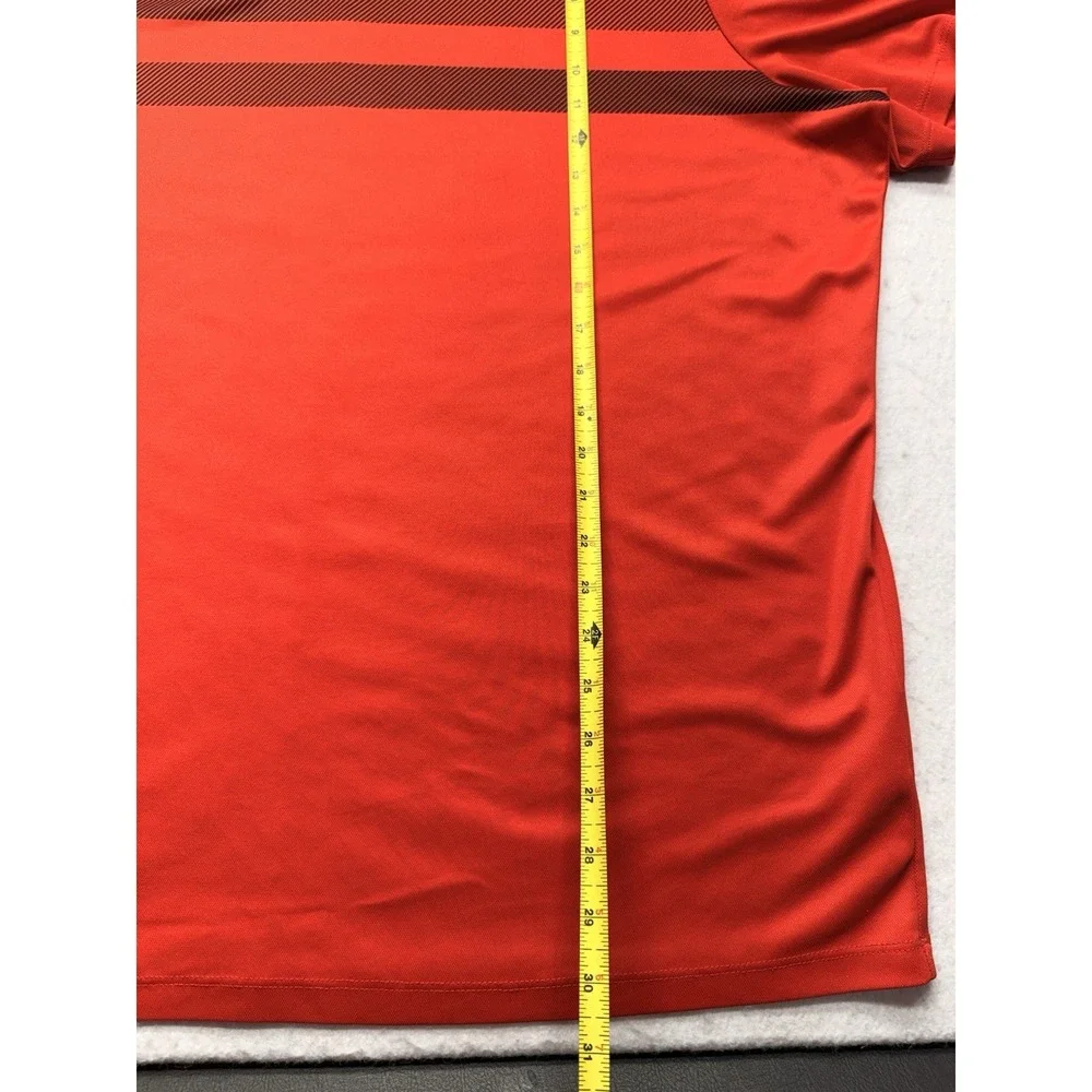 Nike Dri-FIT Men's XXL Red Polo Shirt Black Chest Stripes Golf 929146-657 2XL